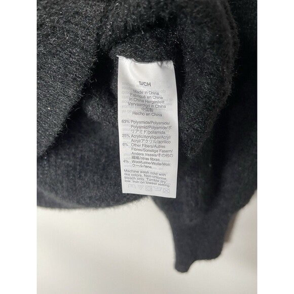 Madewell Womens Balloon Sleeve Sweater Wool Blend Size:S Black - Picture 2 of 7